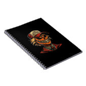 Grappig Trumpkin Pumpkin Skeleton Maak Halloween G Notitieboek (Rechterzijde)