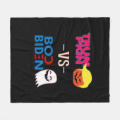 Grappig Trumpkin vs Boo Biden Halloween Design Cla Fleece Deken (Voorkant (Horizontaal))