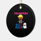Grappig Trumpkin vs Boo Biden Halloween Design Cla Keramisch Ornament (Links)