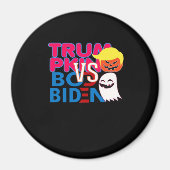 Grappig Trumpkin vs Boo Biden Halloween Design Cla Magneet (Voorkant)