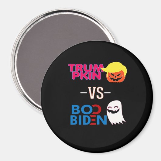 Grappig Trumpkin vs Boo Biden Halloween Design Cla Magneet (Voorkant / Achterkant)