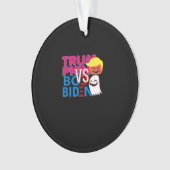 Grappig Trumpkin vs Boo Biden Halloween Design Cla Ornament (voorkant)