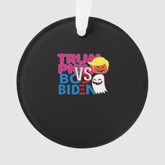 Grappig Trumpkin vs Boo Biden Halloween Design Cla Ornament (voorkant)