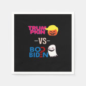 Grappig Trumpkin vs Boo Biden Halloween Design Cla Servet (Voorkant)