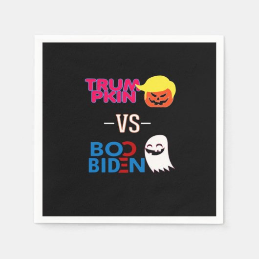 Grappig Trumpkin vs Boo Biden Halloween Design Cla Servet (Voorkant)