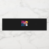 Grappig Trumpkin vs Boo Biden Halloween Design Cla Waterfles Etiket (Enkel label)