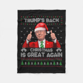 Grappig Trump's Back Christmas is weer geweldig Xm Fleece Deken (Voorkant)