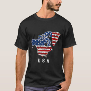 Grappig Trumps visie op de kaart van de VS met Can T-shirt