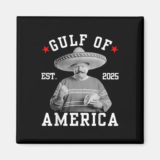 Grappig Trumpshirt Golf van Amerika Grappig Mexica Magneet (Voorkant)