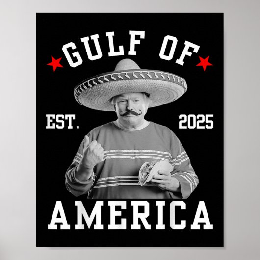 Grappig Trumpshirt Golf van Amerika Grappig Mexica Poster (Voorkant)