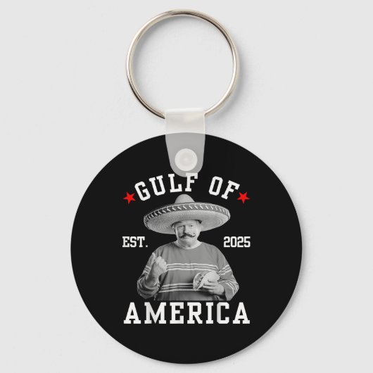Grappig Trumpshirt Golf van Amerika Grappig Mexica Sleutelhanger (Voorkant)