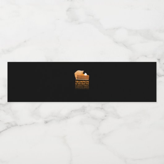 Grappig Tshirt Pumpkin Pie Thanksgiving Herfst Waterfles Etiket (Enkel label)