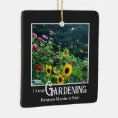 Grappig tuinieren gezegde bloementuin zinnia madel keramisch ornament (Rechts)