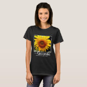 Grappig tuinieren gezegde geel zonnebloem t-shirt (Voorkant volledig)