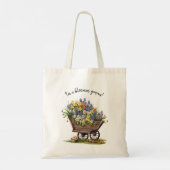Grappig tuinieren Ik ben een bloeiend genie! Tote Bag (Achterkant)