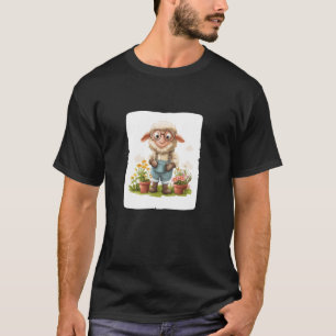 Grappig tuinieren schaap ontwerp voor vrolijk plez t-shirt