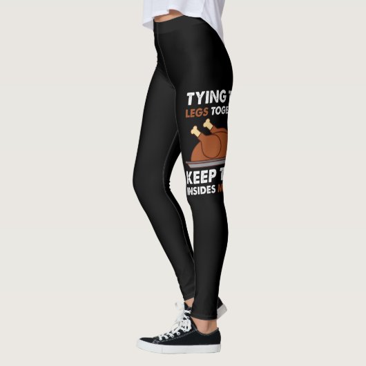 Grappig Turkije dat de Thanksgiving van de Legs sa Leggings (Links)