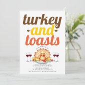 Grappig Turkije en Toast typografie Vriendschapssc Kaart (Staand voorkant)