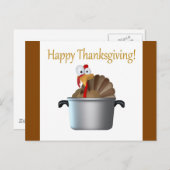Grappig Turkije, Gelukkige Thanksgiving Dag Feestdagenkaart (Voorkant / Achterkant)