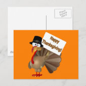 Grappig Turkije gezegde 'Happy Thanksgiving!' Feestdagenkaart (Voorkant / Achterkant)