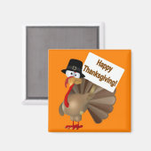 Grappig Turkije gezegde 'Happy Thanksgiving!' Magneet (Voorkant / Achterkant)