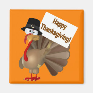 Grappig Turkije gezegde 'Happy Thanksgiving!' Magneet