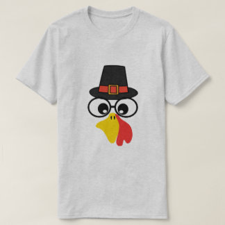 Grappig Turkije gezicht voor Thanksgiving T-shirt