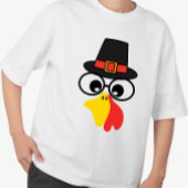 Grappig Turkije gezicht voor Thanksgiving T-shirt