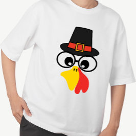 Grappig Turkije gezicht voor Thanksgiving T-shirt