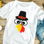 Grappig Turkije gezicht voor Thanksgiving T-shirt