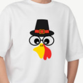 Grappig Turkije gezicht voor Thanksgiving T-shirt
