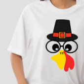 Grappig Turkije gezicht voor Thanksgiving T-shirt