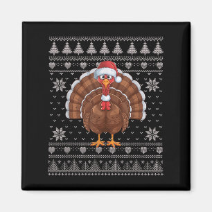 Grappig Turkije Lelijke Kersttrui Kerstman Pus Magneet