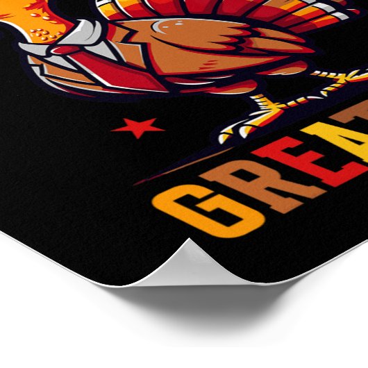 Grappig Turkije maakt Thanksgiving weer geweldig Poster (Hoek)