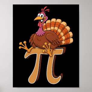 Grappig Turkije Pi Day Pie Wiskunde Lover Geek Ner Poster