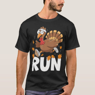 Grappig Turkije Run Thanksgiving Kostuum Running T-shirt