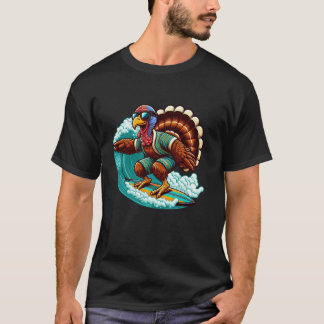 Grappig Turkije Surfer Thanksgiving Surfen Vrouwen T-shirt