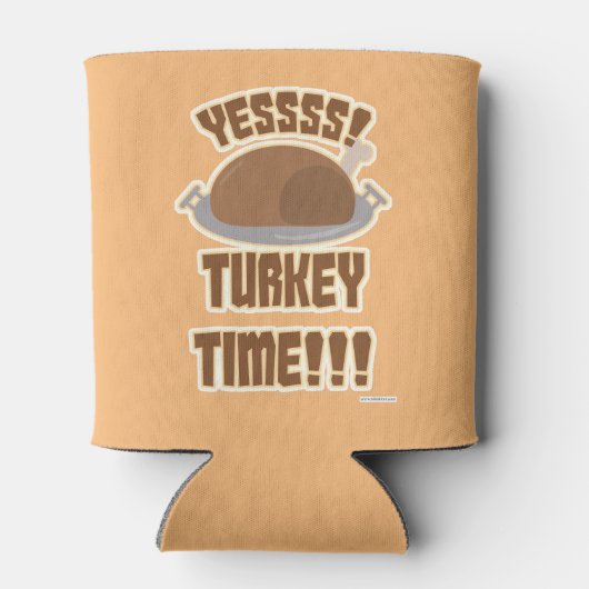 Grappig Turkije Tijd Leuk Thanksgiving Slogan Blikjeskoeler (Achterkant)