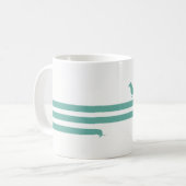 Grappig turquoise teckel mok blauw (Voorkant links)