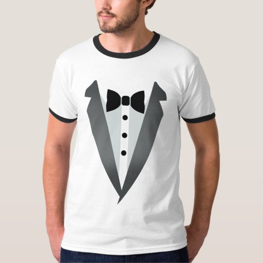 Grappig Tuxedo Heren shirt ontwerp (Voorkant)