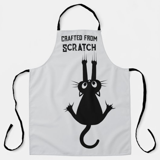 Grappig Tuxedo Kat 'Vanaf Scratch' Schort (Voorkant)