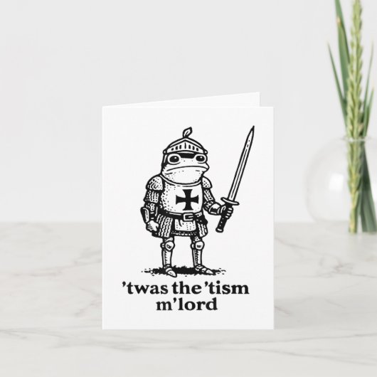 Grappig Twas De Tism Mlord Grappig Meme Middeleeuw Kaart (Voorkant)