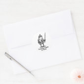 Grappig Twas De Tism Mlord Grappig Meme Middeleeuw Ronde Sticker (Envelop)