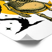 Grappig Twas The Carbs M'lord Skeleton Retro Spook Poster (Hoek)
