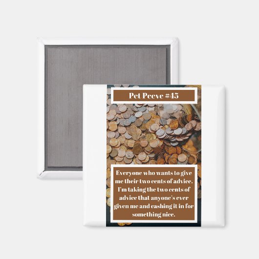 Grappig twee cent magneet (Voorkant / Achterkant)