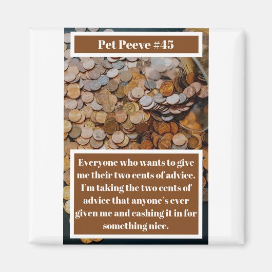 Grappig twee cent magneet (Voorkant)