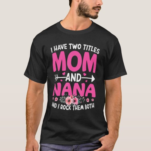 Grappig twee titels moeder en kattenbloem. t-shirt (Voorkant)