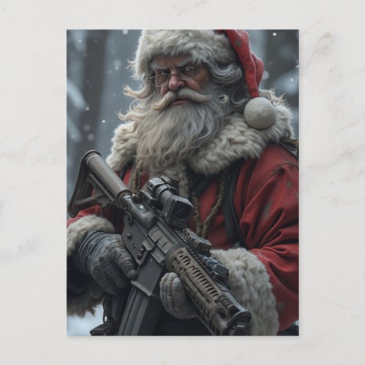Grappig Tweede Amendement Sinterklaas Kerstmis Briefkaart (Voorkant)