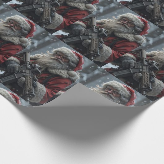 Grappig Tweede Amendement Sinterklaas Kerstmis Cadeaupapier (Hoek)