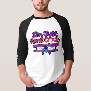 Grappig tweedekker vliegtuig t-shirt
